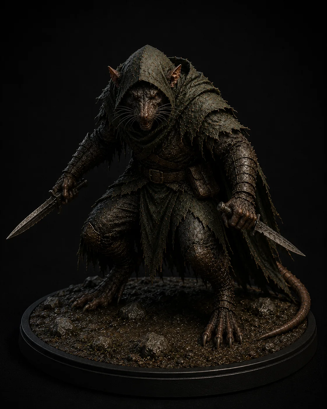 Figurine d'un homme-rat assassin
